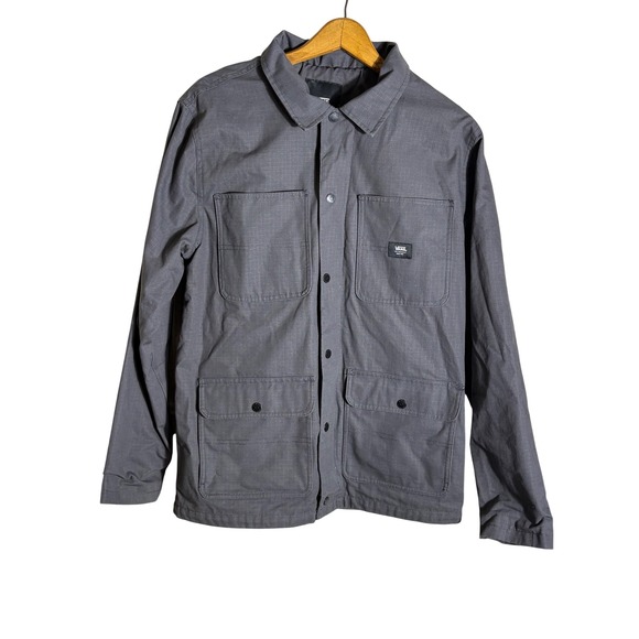 Vans Other - Vans Off The Wall Ripstop Field Jacket Mens Medium Grey Invisible Stowaway Hood